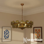 Load image into Gallery viewer, Lorenzo Overlapping Glass Discs – Vintage Lighting for Living Room