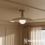 Afbeelding laden in galerijweergave, Forvara Boerderij Metaal Opbouwlamp - Zwarte of Witte Plafondlamp