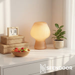 Load image into Gallery viewer, Novarise Textured Glass Modern Table Lamp for Bedside & Office