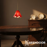 Cargar imagen en el visor de la galería, Lámpara colgante con pantalla floral Bellina Iluminación decorativa para el hogar