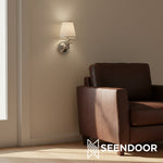 Load image into Gallery viewer, Kalvora Geometric Fabric Wall Lamp for Living Room & Entryway