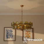 Load image into Gallery viewer, Lorenzo Overlapping Glass Discs – Vintage Lighting for Living Room