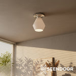 Load image into Gallery viewer, Merin Geometric Glass Modern Flush Mount for Hallway & Bedroom