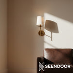 Load image into Gallery viewer, Rowan Classic Drum Modern Wall Sconce for Bedroom & Living Room