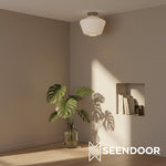 Load image into Gallery viewer, Merin Geometric Glass Modern Flush Mount for Hallway & Bedroom