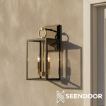 Load image into Gallery viewer, Ferrix Industrial Outdoor Wall Light – Iron & Glass Lighting for Patio