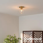Load image into Gallery viewer, Merin Geometric Glass Modern Flush Mount for Hallway & Bedroom