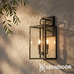 Load image into Gallery viewer, Ferrix Industrial Outdoor Wall Light – Iron & Glass Lighting for Patio