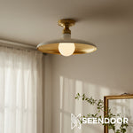 Afbeelding laden in galerijweergave, Forvara Boerderij Metaal Opbouwlamp - Zwarte of Witte Plafondlamp