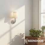 Load image into Gallery viewer, Kalvora Geometric Fabric Wall Lamp for Living Room & Entryway