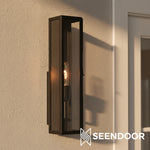 Load image into Gallery viewer, Ferrix Industrial Outdoor Wall Light – Iron & Glass Lighting for Patio