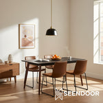 Afbeelding laden in galerijweergave, Forvara metalen hanglamp met paal - belvormige diffuser ontwerp voor keukeneilanden