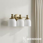 Load image into Gallery viewer, Kalvora Curved Arm Design Modern Wall Sconce for Bedroom & Living Room