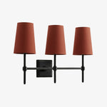 Carica l'immagine nella visualizzazione Galleria, Lampada da Parete con Paralumi in Lino Bianco Derlina – Lampada Retrò Multi-Testa in Metallo