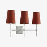 Carica l'immagine nella visualizzazione Galleria, Lampada da Parete con Paralumi in Lino Bianco Derlina – Lampada Retrò Multi-Testa in Metallo