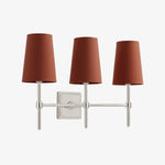 Carica l'immagine nella visualizzazione Galleria, Lampada da Parete con Paralumi in Lino Bianco Derlina – Lampada Retrò Multi-Testa in Metallo