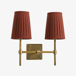 Carica l'immagine nella visualizzazione Galleria, Lampada da Parete con Paralumi in Lino Bianco Derlina – Lampada Retrò Multi-Testa in Metallo