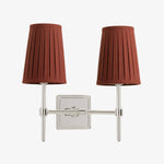 Carica l'immagine nella visualizzazione Galleria, Lampada da Parete con Paralumi in Lino Bianco Derlina – Lampada Retrò Multi-Testa in Metallo