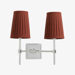 Carica l'immagine nella visualizzazione Galleria, Lampada da Parete con Paralumi in Lino Bianco Derlina – Lampada Retrò Multi-Testa in Metallo