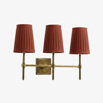 Carica l'immagine nella visualizzazione Galleria, Lampada da Parete con Paralumi in Lino Bianco Derlina – Lampada Retrò Multi-Testa in Metallo