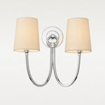 Bild in der Galerieansicht laden, Hollis Moderner Eleganter Leinen-Schirm Doppel-Wandlampe