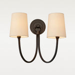 Bild in der Galerieansicht laden, Hollis Moderner Eleganter Leinen-Schirm Doppel-Wandlampe