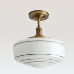 Afbeelding laden in galerijweergave, Talos Mid-Century Modern Ronde Glazen Opbouwlamp