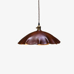 Cargar imagen en el visor de la Galería, Brown leather pendant lamp product view