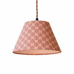 Cargar imagen en el visor de la Galería, Eaveside Skirt Vintage Fabric Shade Pendant Light - Aoni Floral