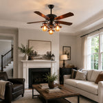 Cargar imagen en el visor de la Galería, Ceiling fan light in a bright living room