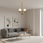 Afbeelding laden in galerijweergave, Radiara Kroonluchter - Gelaagd Steen Schijf Ontwerp Modern Luxe Stijl voor Eetkamer en Woonruimte