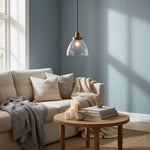 Afbeelding laden in galerijweergave, Novera Art Deco koepel verstelbare hoogte glazen kap hanglamp - Woonkamer