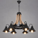 Cargar imagen en el visor de la Galería, Rustic farmhouse rope chandelier