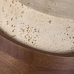 Afbeelding laden in galerijweergave, Stonel Hedendaagse Travertijn Cilinder Hanglamp met Houten Frame U14