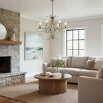 Afbeelding laden in galerijweergave, Foline geometrische lichte kroonluchter – nikkelkleurige afwerking met sfeerverlichting voor gangen en keukens