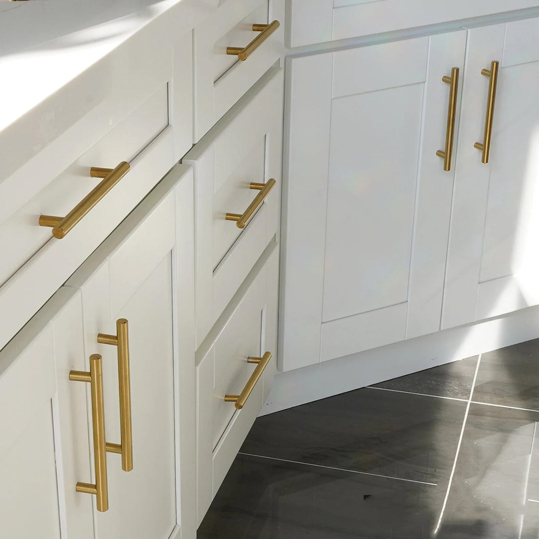 Satin Brass Bar Pulls – Modern Gold Bar Handle Cabinet Hardware