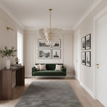 Afbeelding laden in galerijweergave, Lumvey Ronde Kroonluchter – Vintage Gelaagde Glas Geïnspireerde Metalen Frame voor Eetkamer & Hal