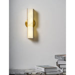 Bild in die Galerieansicht laden, Rechteckige Alabaster-Wandleuchte