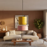 Bild in der Galerieansicht laden, Acrybowlia Skulpturale Acryl-Pendelleuchte mit farbiger geschichteter Schalenform für Inselbeleuchtung N35