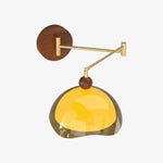 Afbeelding laden in galerijweergave, Afterglow Moderne Zonsondergang Wandlamp – Dubbele Glazen Kap Ontwerp met Houtstructuur Voet