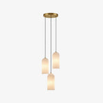 Load image into Gallery viewer, Alabresca Mid Century Alabaster Pendant Light – Multi Head Hanging Lamp for Kitchen Island