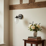 Afbeelding laden in galerijweergave, Tierlux glazen kaptafelverlichting - Art deco badkamerarmatuur met wolkenkrabberlampenkappen