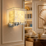 Load image into Gallery viewer, Beamira Mica Square Wall Lamp - Glass Shade Shell Decorative Wall Light for Hallway