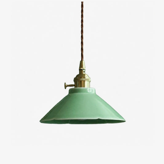 Plum Green Ceramic Pendant Light