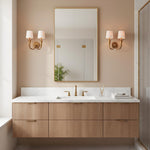 Charger l'image dans le visualiseur de la galerie, Lampe murale Duova - Bras métalliques incurvés en forme de roseau pour chambre, salon ou salle de bain