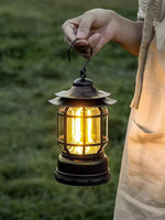 Bild in die Galerieansicht laden, Laterne Outdoor Camping Tischlampe (eingebauter Akku)