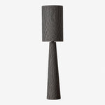 Cargar imagen en el visor de la Galería, Gray Striped Fabric Floor Lamp
