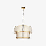 Afbeelding laden in galerijweergave, Liorin Geometrische Hanglamp – Moderne Sierlijke Metalen en Stoffen Kap Hanglamp voor Interieurs