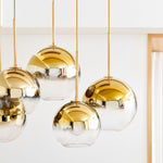Load image into Gallery viewer, Selvion Industrial Spherical Glass Chandelier for Dining & Living Room