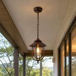 Cargar imagen en el visor de la Galería, Patnox Outdoor Glass Pendant Lamp scene and detail